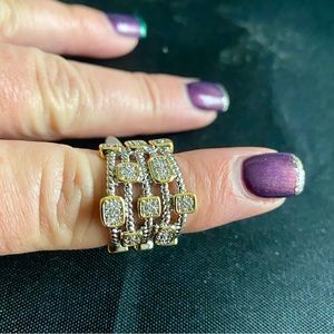 Juvell 18kt Plated CZ Ring